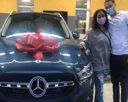 Her fiancée Tony Leech gifted her a car in December 2020.